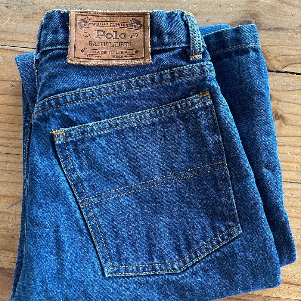 Vintage Ralph Lauren Polo denim jeans women size 4 high waist straight leg
